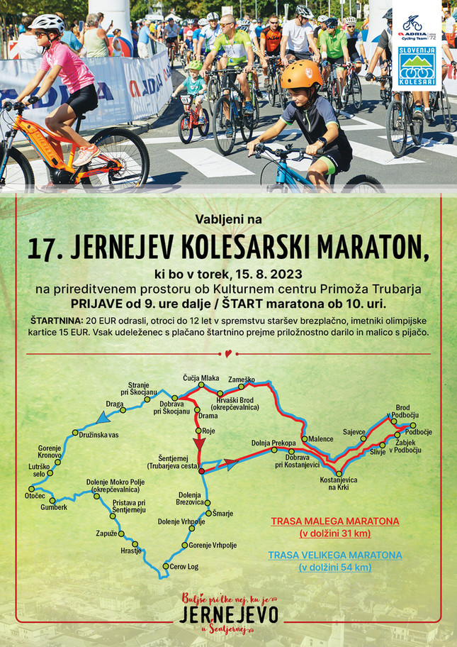 17. JERNEJEV KOLESARSKI MARATON V ŠENTJERNEJU