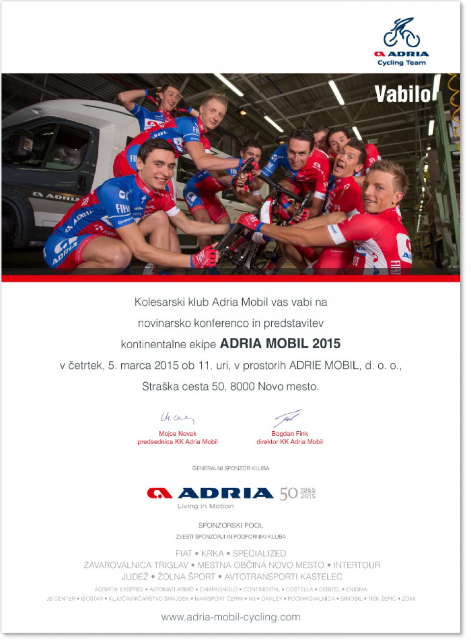 Predstavitev KK Adria Mobil 2015